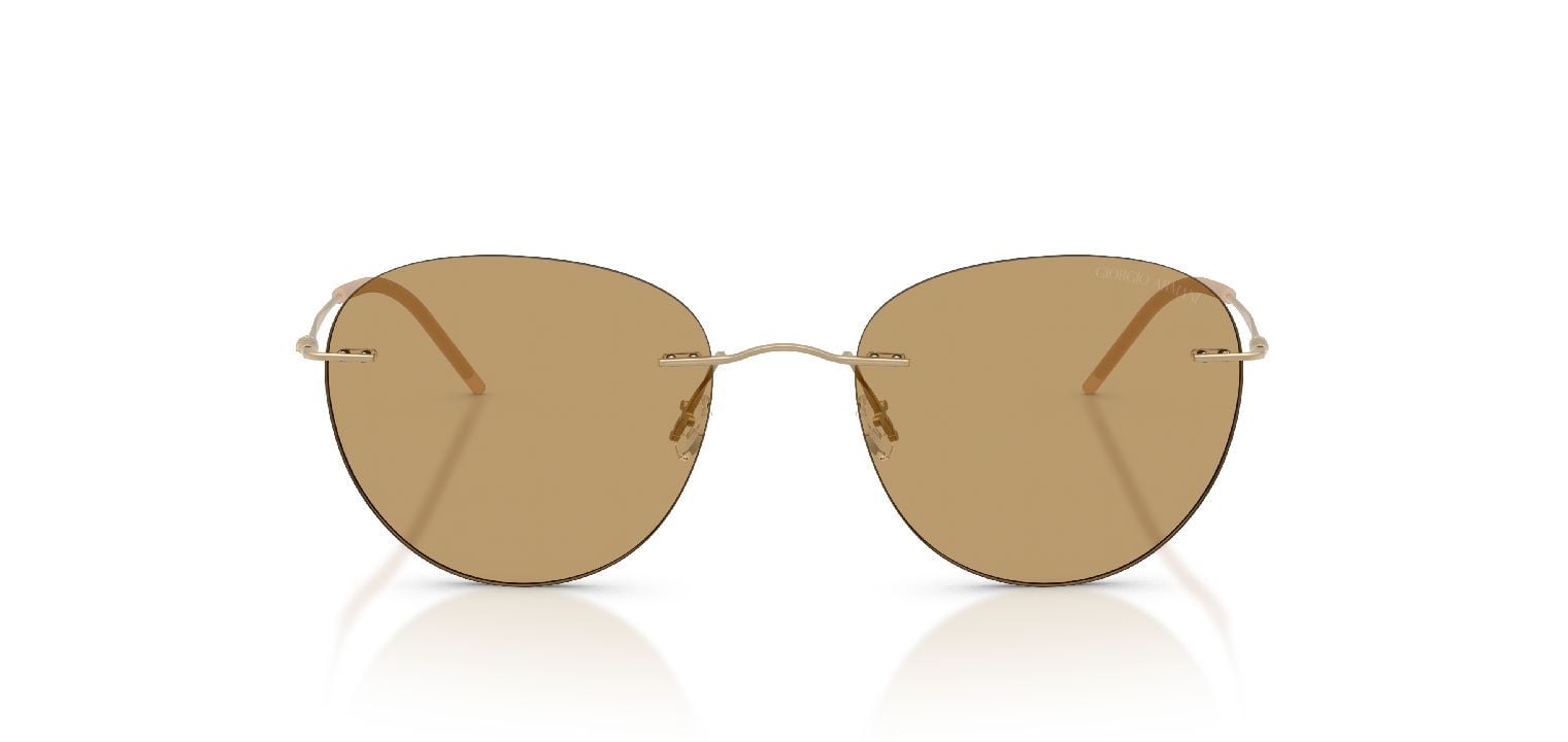 Giorgio Armani Rund Sonnenbrillen 0AR6182 Gold für Herren