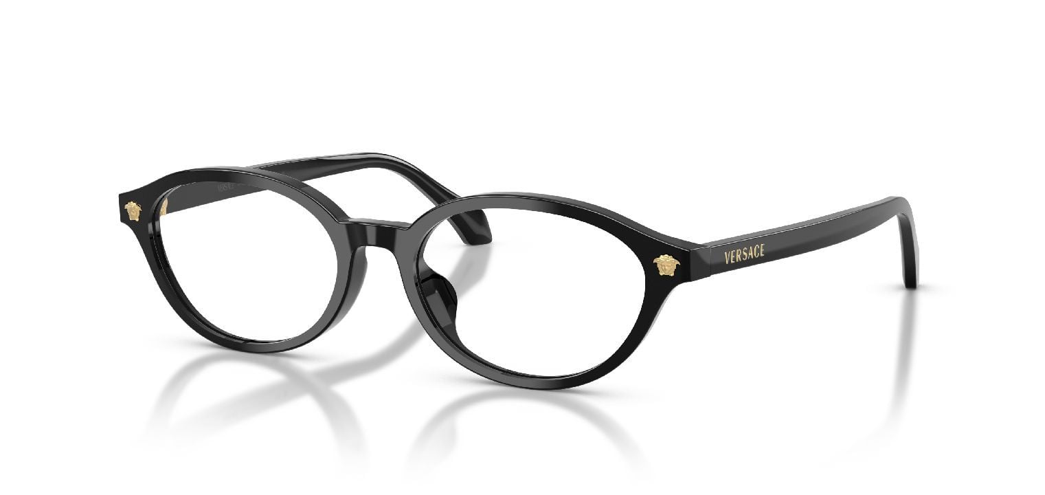Versace Oval Eyeglasses 0VE3393D Black for Woman