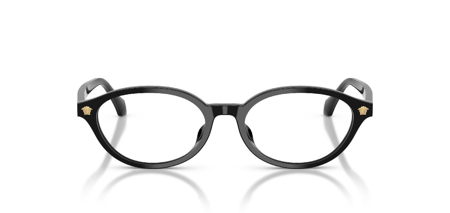Versace Oval Eyeglasses 0VE3393D Black for Woman