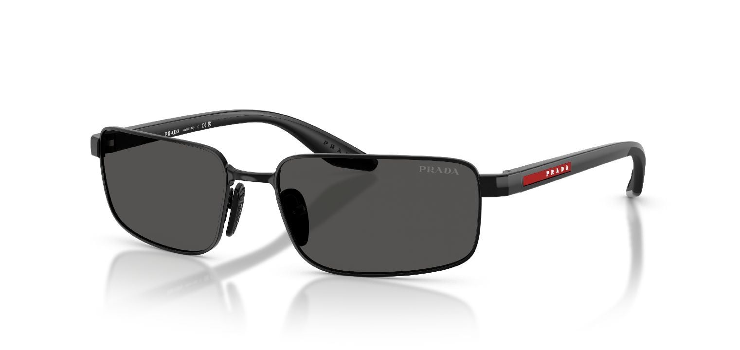 Prada Linea Rossa Rechteckig Sonnenbrillen 0PS B54S Schwarz für Herren