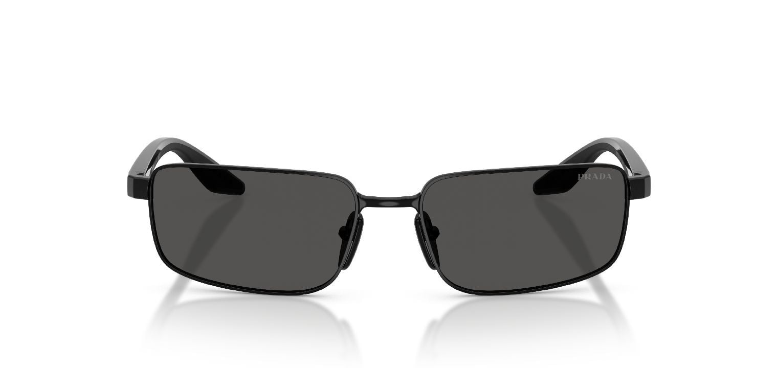Prada Linea Rossa Rechteckig Sonnenbrillen 0PS B54S Schwarz für Herren