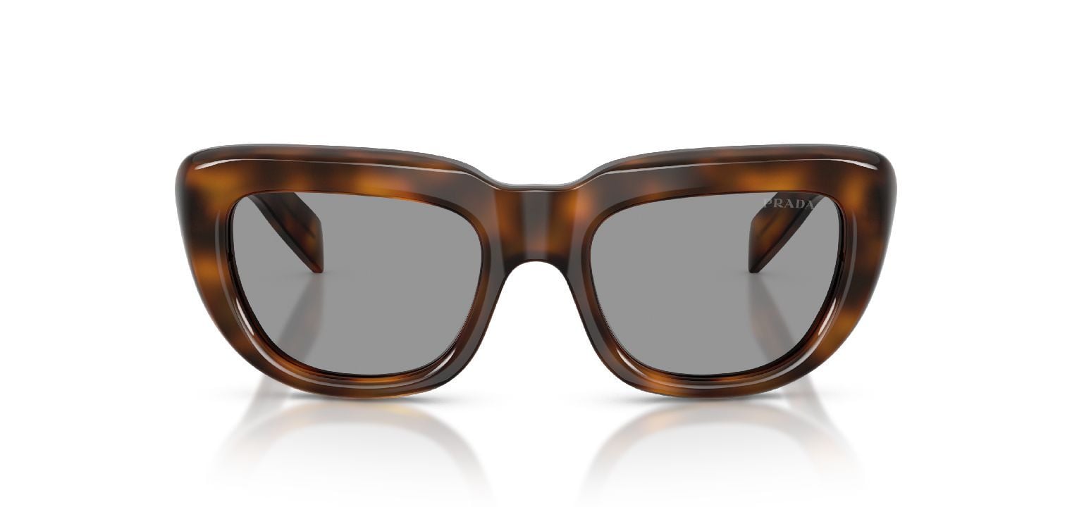 Prada Rectangle Sunglasses 0PR D07S Havana for Woman