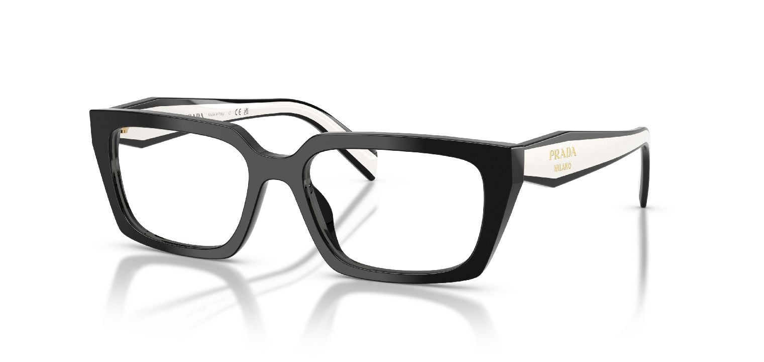 Prada Rechteckig Brillen 0PR D05V Schwarz für Damen
