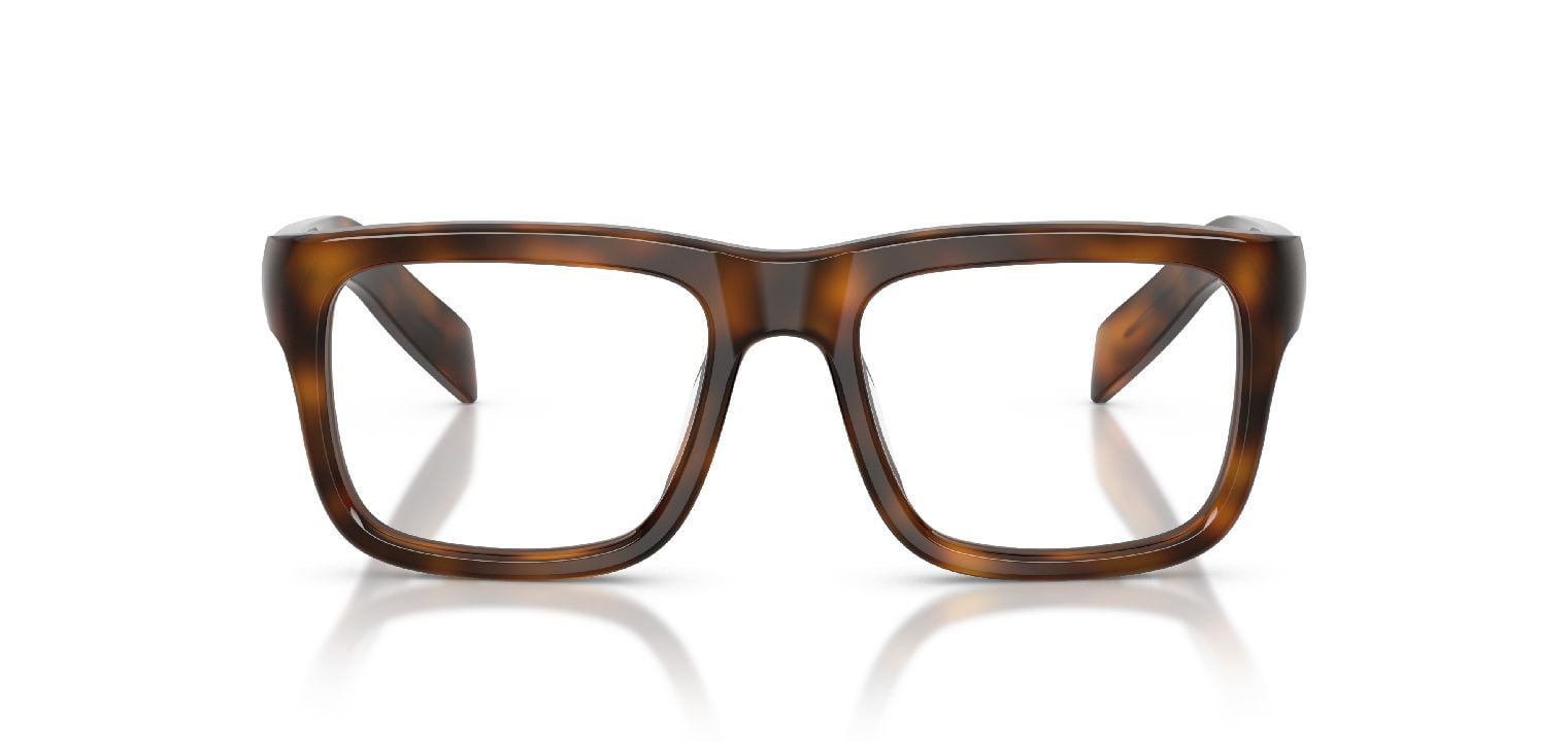 Prada Rectangle Eyeglasses 0PR D02V Havana for Man