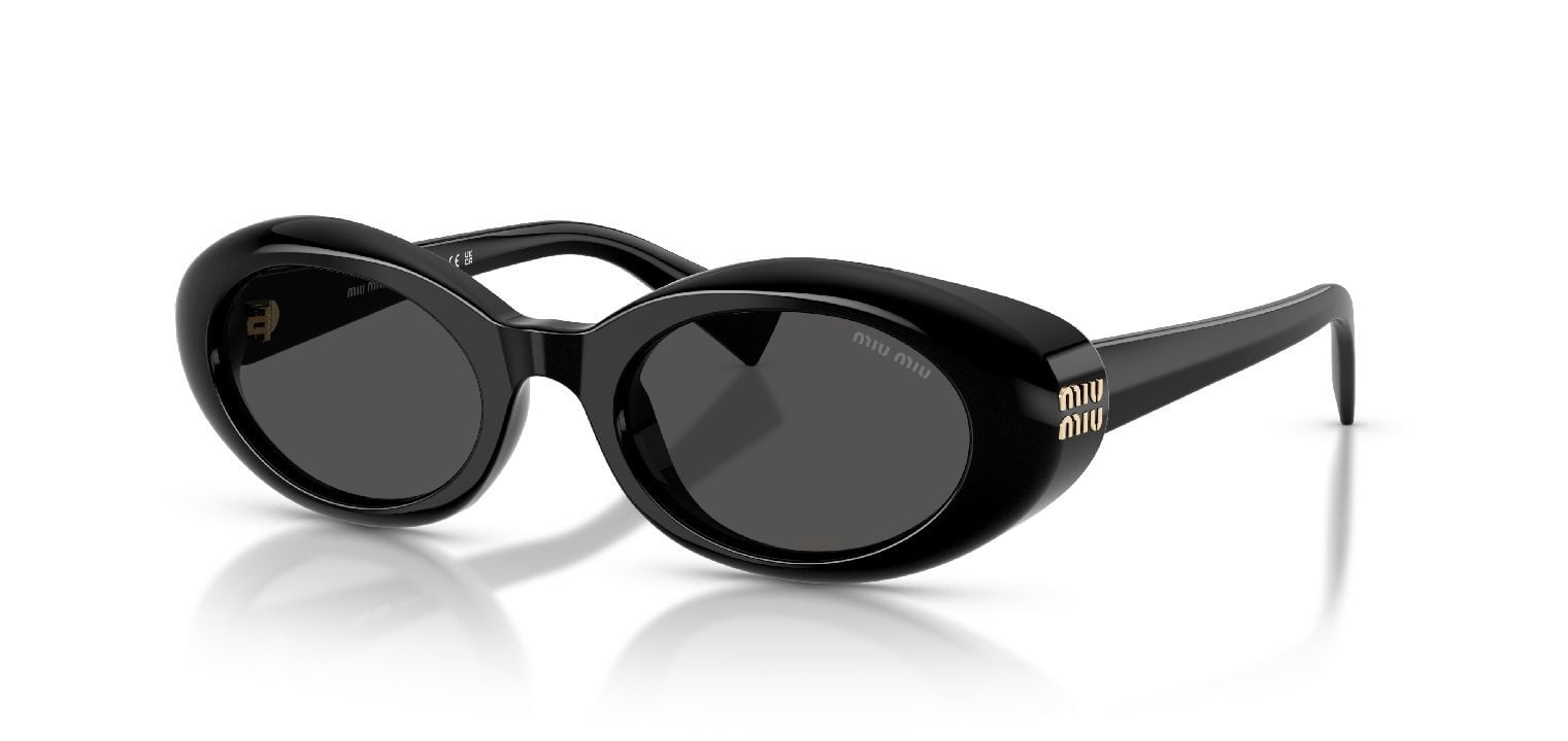 Lunettes de soleil Miu Miu Ovale 0MU B09S Noir pour Femme