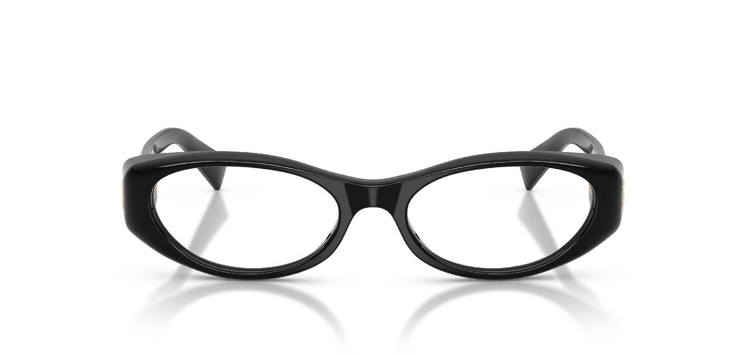 Miu Miu Oval Eyeglasses 0MU 03ZV Black for Woman