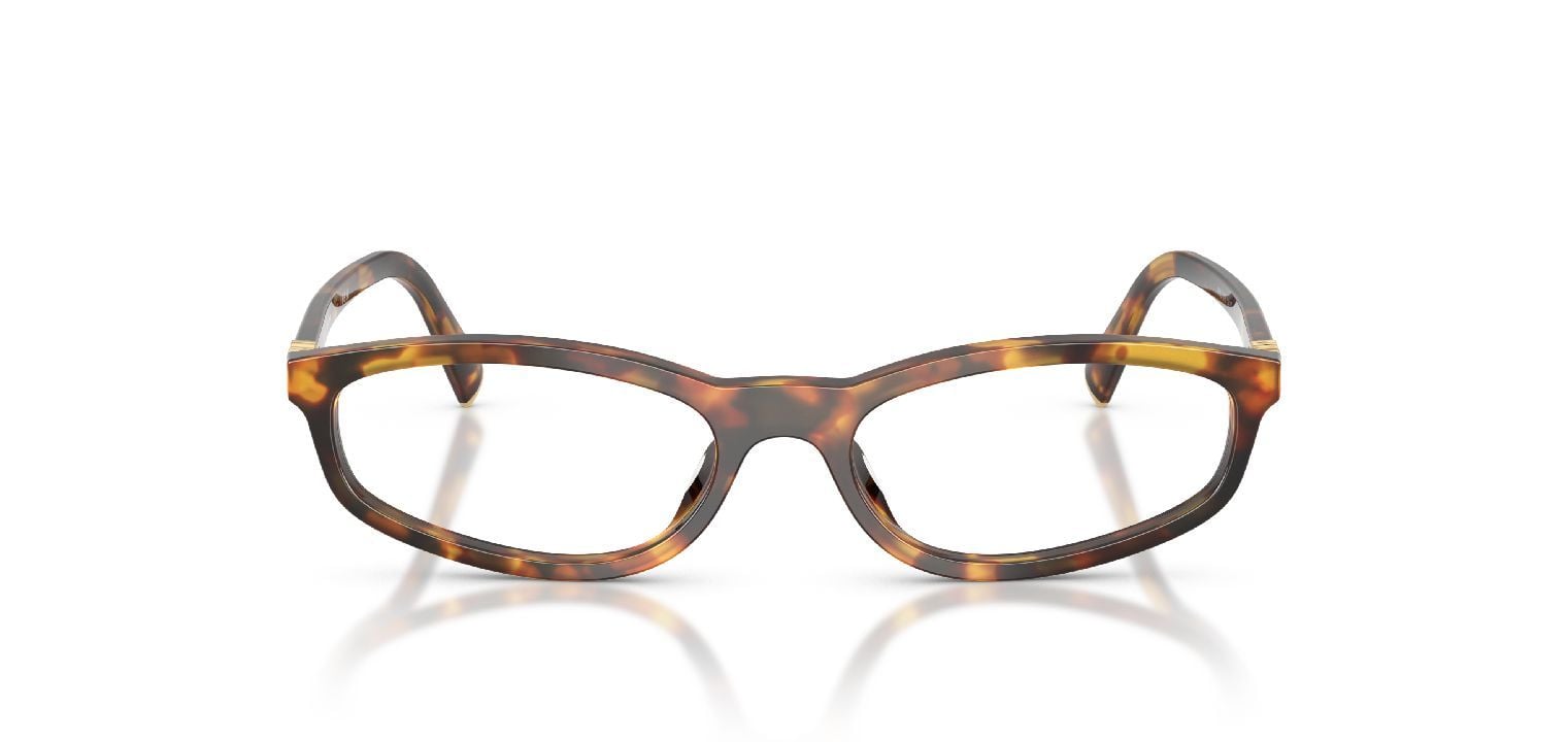 Miu Miu Oval Brillen 0MU 01ZV Havana für Damen
