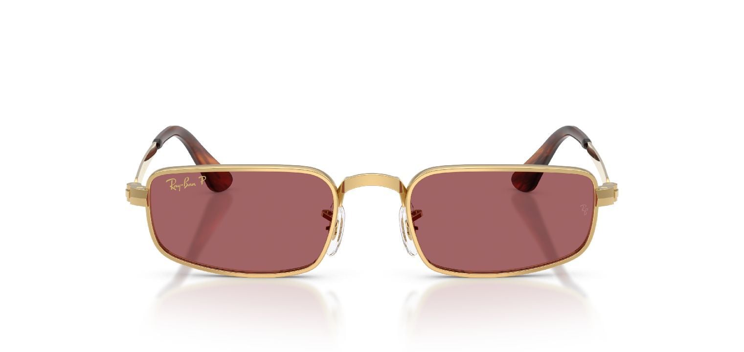 Ray-Ban Quadratisch Sonnenbrillen 0RB3927 Gold für Damen/Herren
