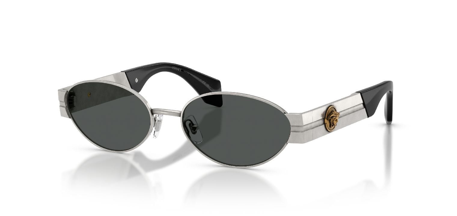 Versace Oval Sonnenbrillen 0VE2301 Sillber für Damen/Herren