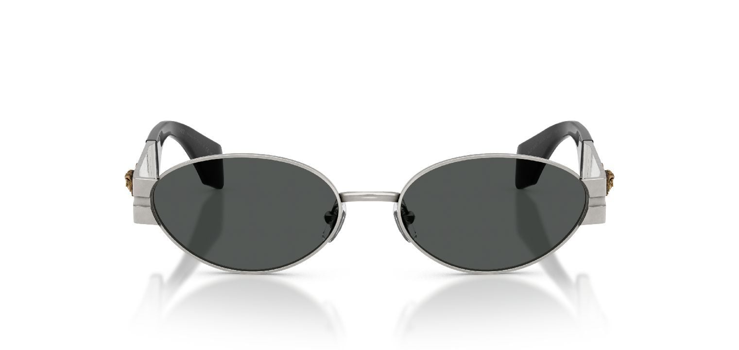 Versace Oval Sonnenbrillen 0VE2301 Sillber für Damen/Herren