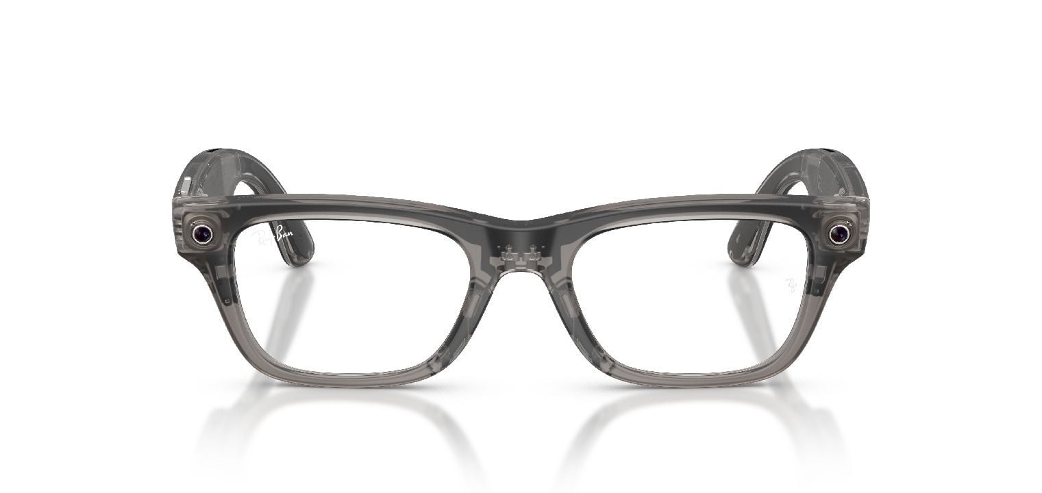 Lunettes de vue Ray-Ban Meta Rectangle 0RW7001 Gris pour Homme-Femme