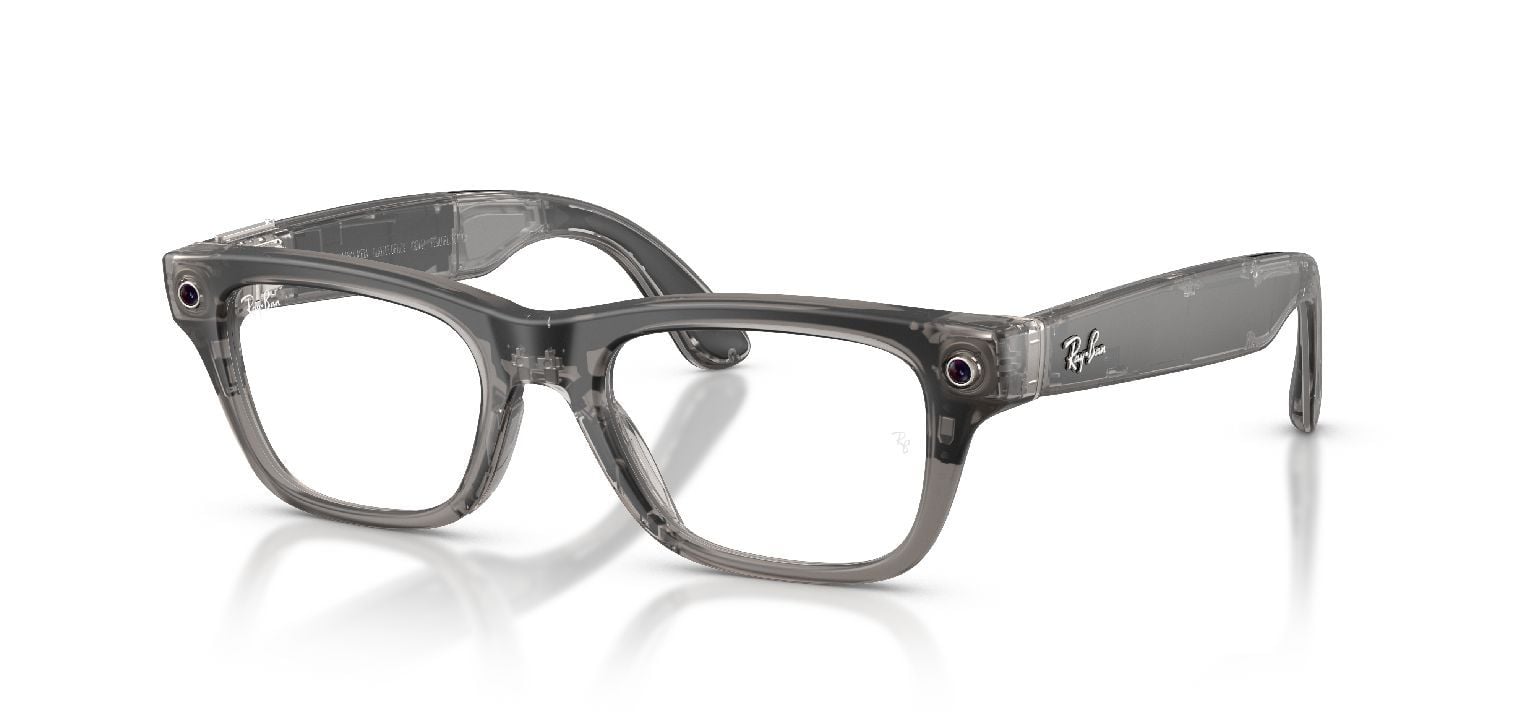 Lunettes de vue Ray-Ban Meta Rectangle 0RW7001 Gris pour Homme-Femme
