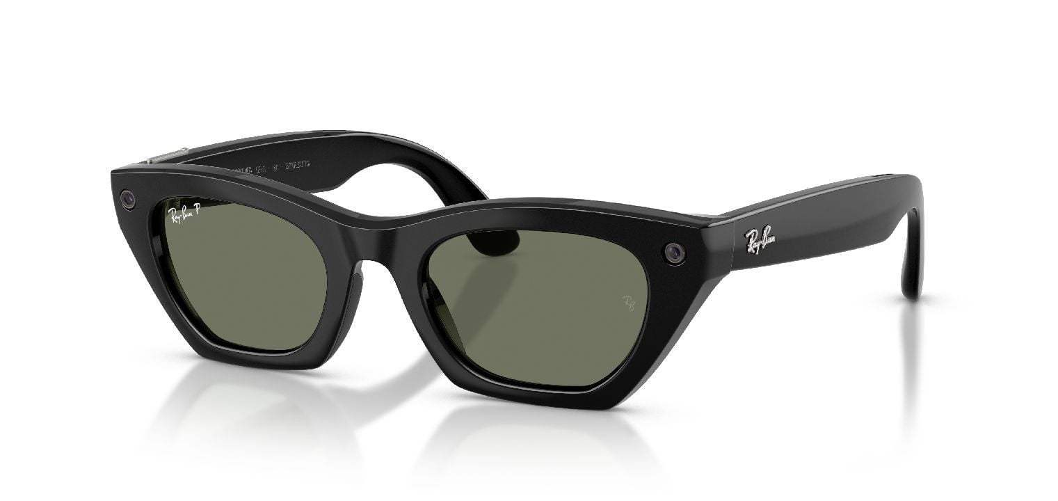Ray-Ban Meta Schmetterling Sonnenbrillen 0RW4015/ZENA/SUN Schwarz für Damen/Herren