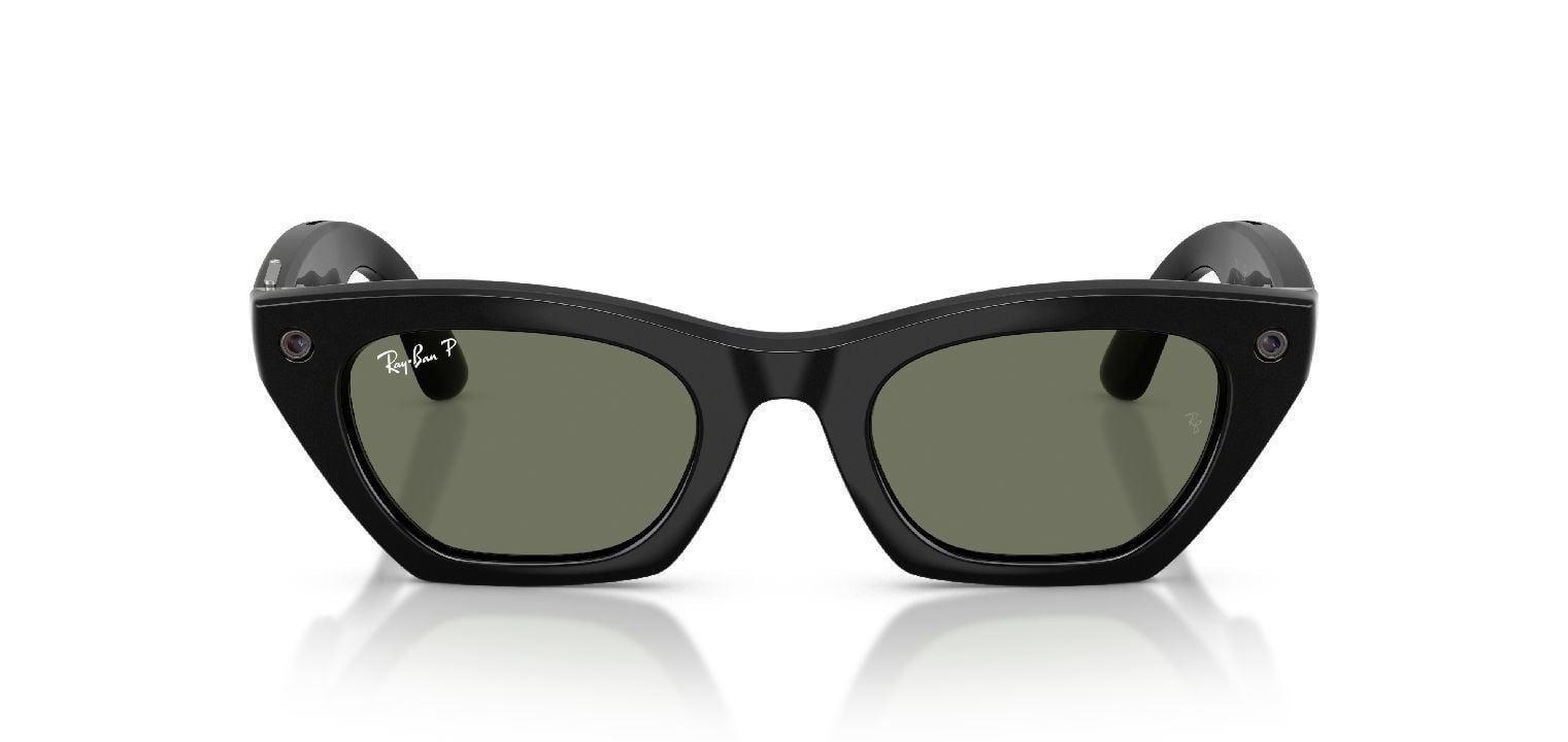 Ray-Ban Meta Schmetterling Sonnenbrillen 0RW4015/ZENA/SUN Schwarz für Damen/Herren