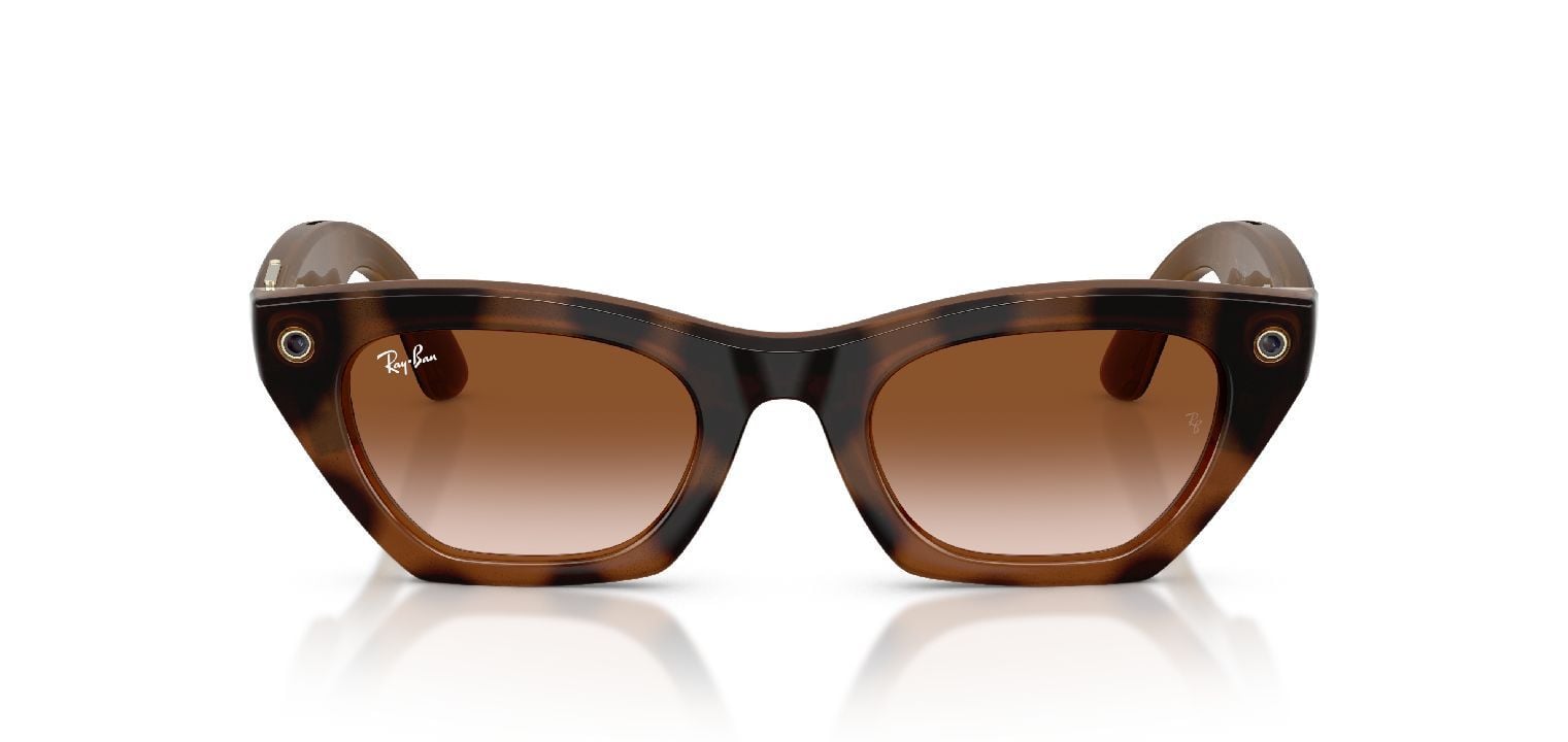 Ray-Ban Meta Schmetterling Sonnenbrillen 0RW4015/ZENA/SUN Havana für Damen/Herren