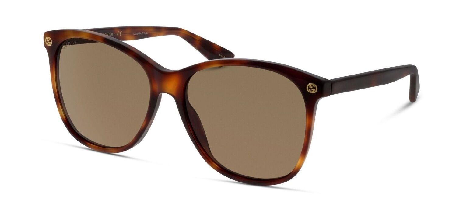 Gucci Schmetterling Sonnenbrillen GG024S Havana für Damen