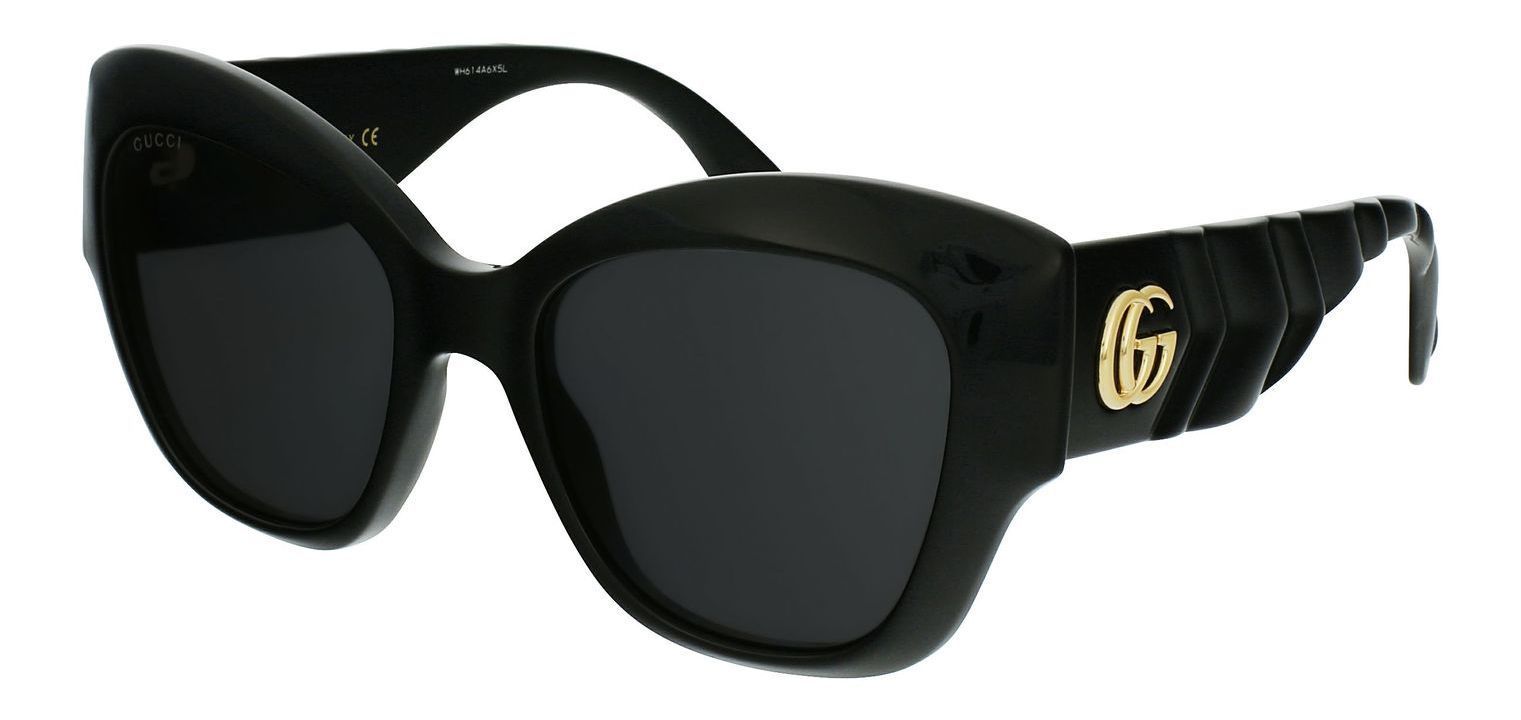 Gucci Schmetterling Sonnenbrillen GG0808S Schwarz für Damen