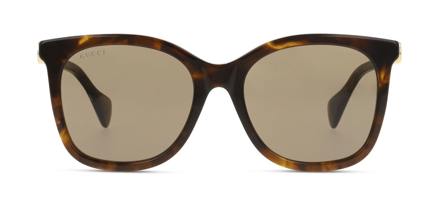 Lunettes de soleil Gucci Rectangle GG1071S Ecaille pour Femme Visilab
