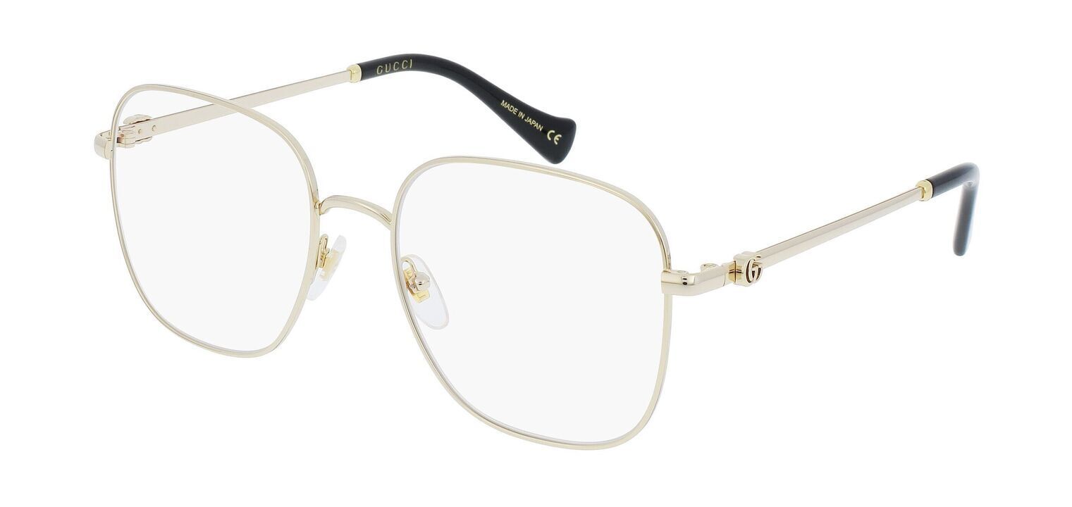 Gucci Rechteckig Brillen GG1144O Gold für Dame