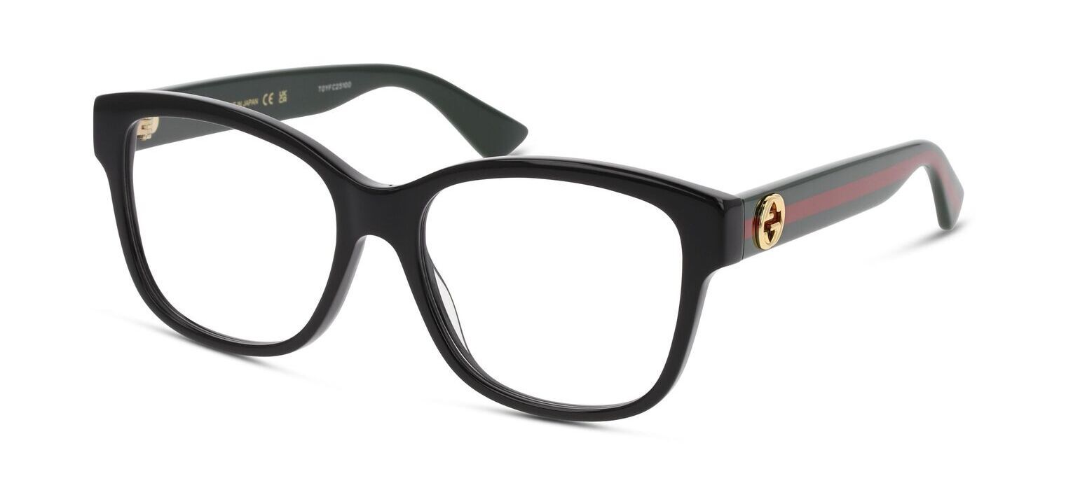 Lunettes de vue Gucci Rectangle GG0038ON Noir pour Femme