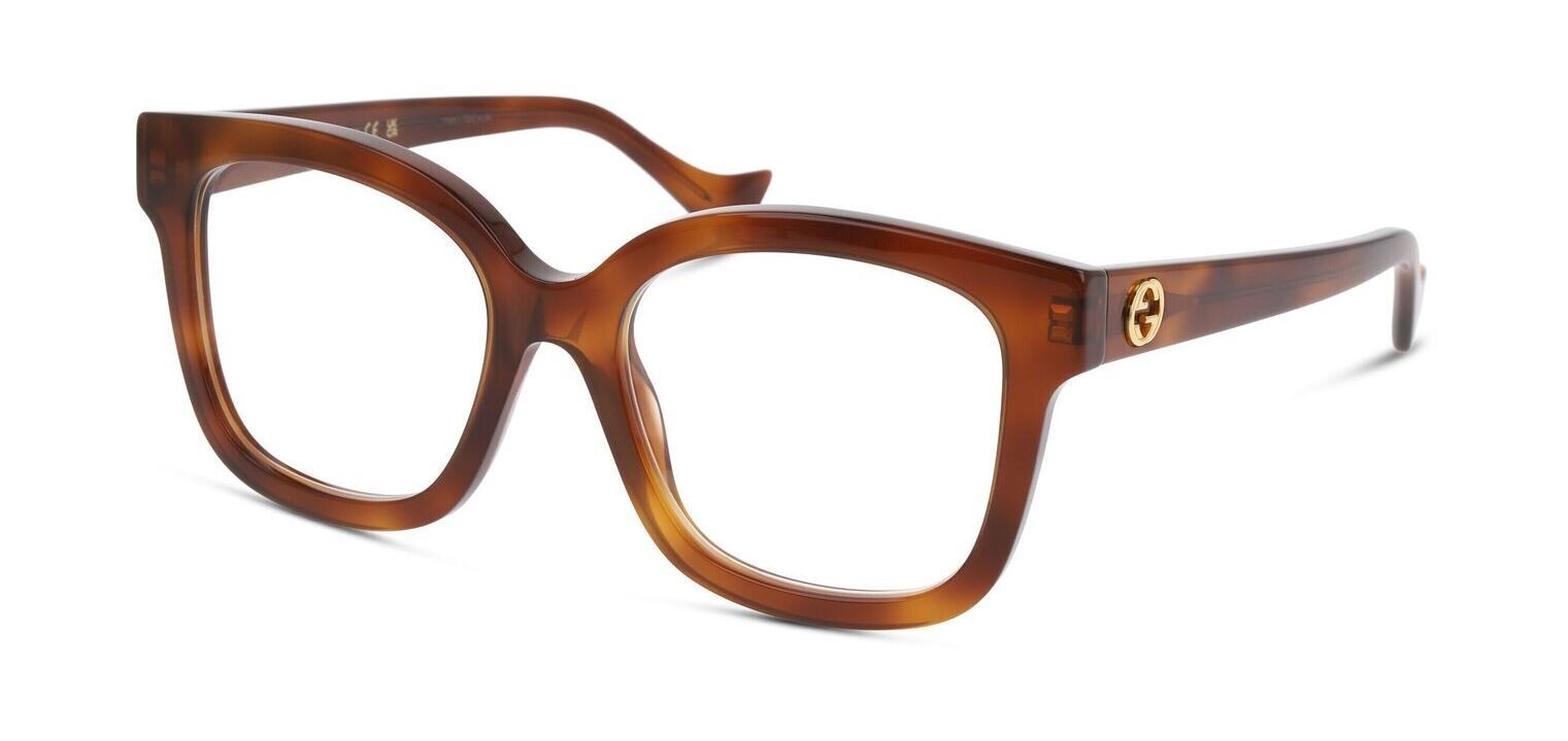 Lunettes de vue Gucci Rectangle GG1258O Ecaille pour Femme