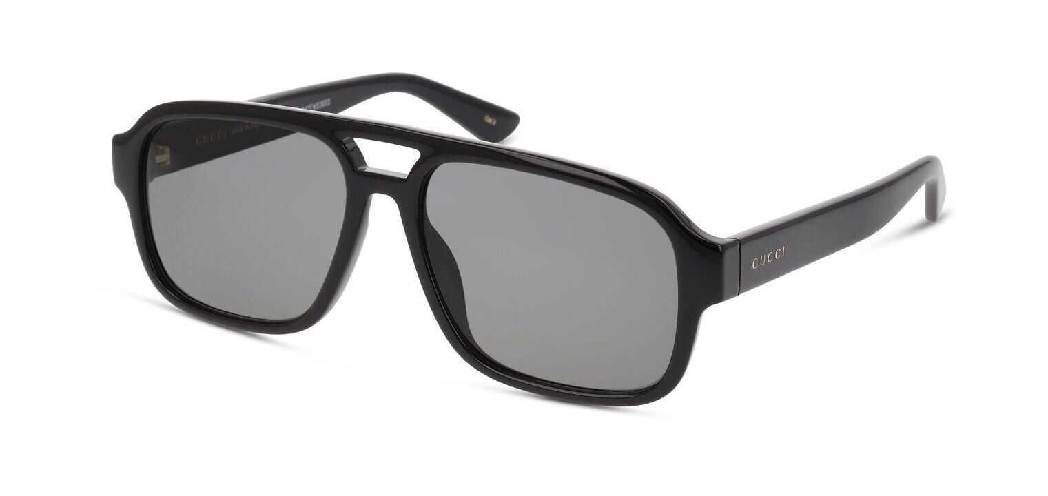 Lunettes de soleil Gucci Rectangle GG1342S Noir pour Homme