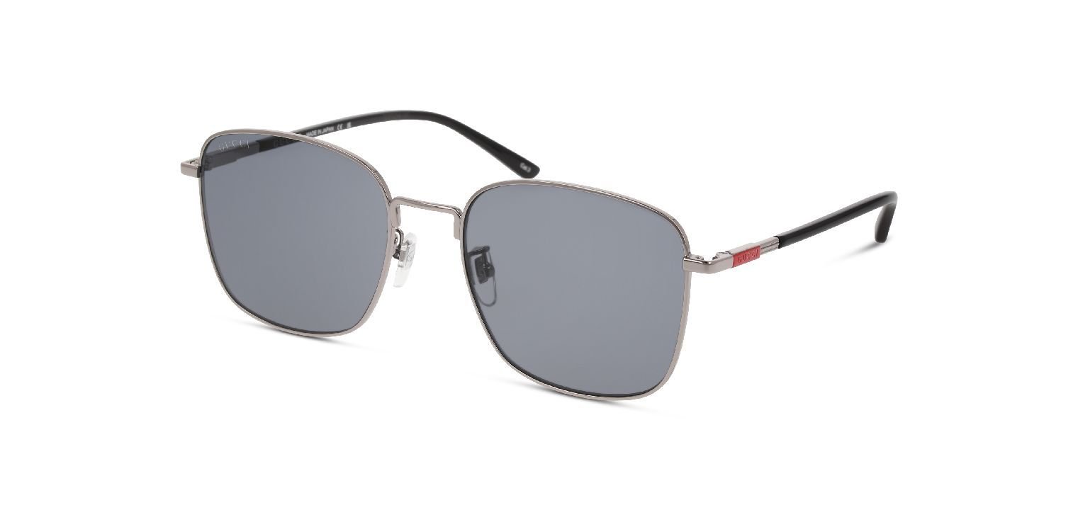 Lunettes de soleil Gucci Rectangle GG1350S Gris pour Homme