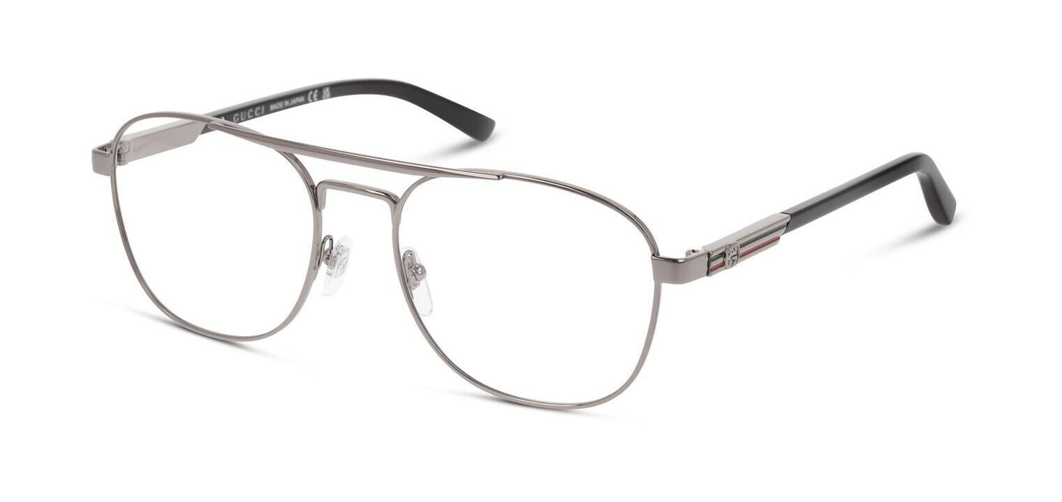 Lunettes de vue Gucci Pilot GG1290O Argenté pour Homme