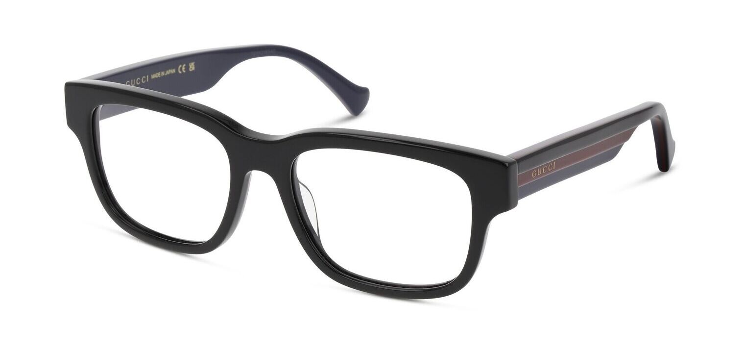 Lunettes de vue Gucci Rectangle GG1303O Noir pour Homme