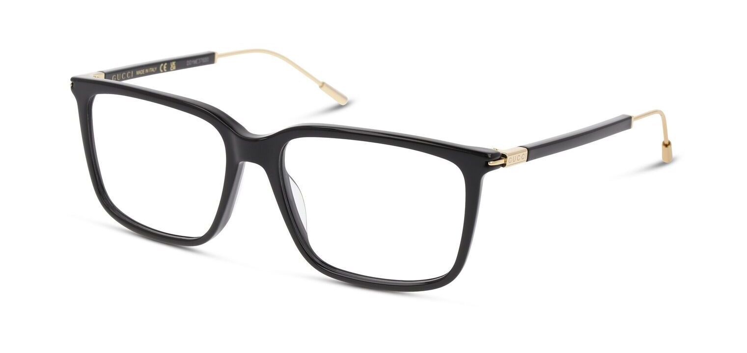 Lunettes de vue Gucci Rectangle GG1273O Noir pour Homme