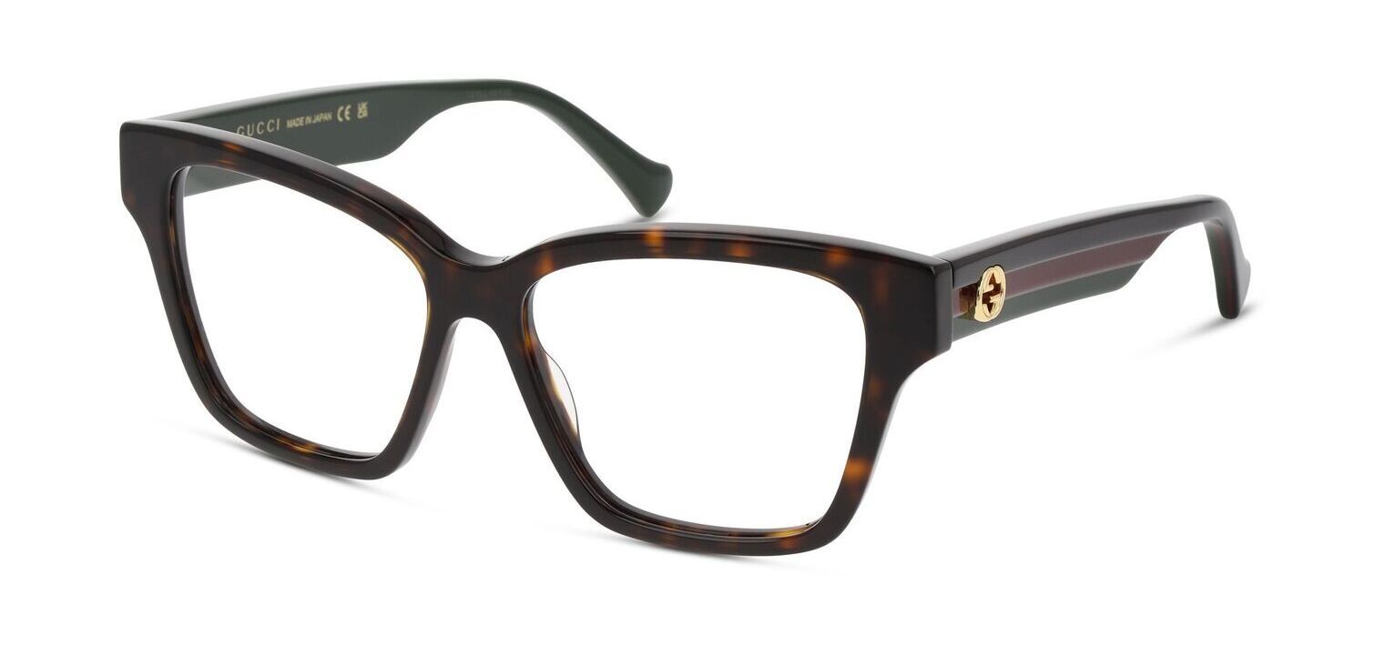 Lunettes de vue Gucci Papillon GG1302O Ecaille pour Femme Visilab