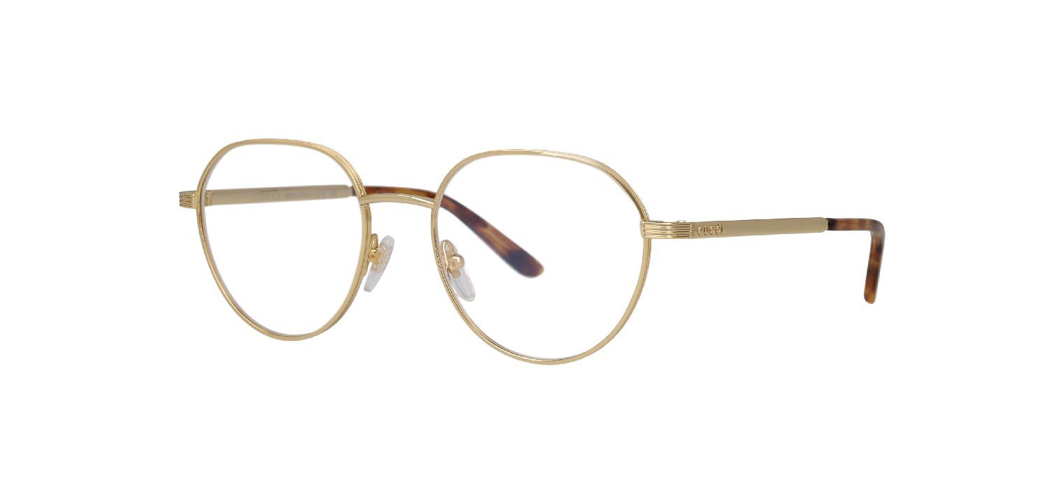 Gucci Round Eyeglasses GG1458O Gold for Man