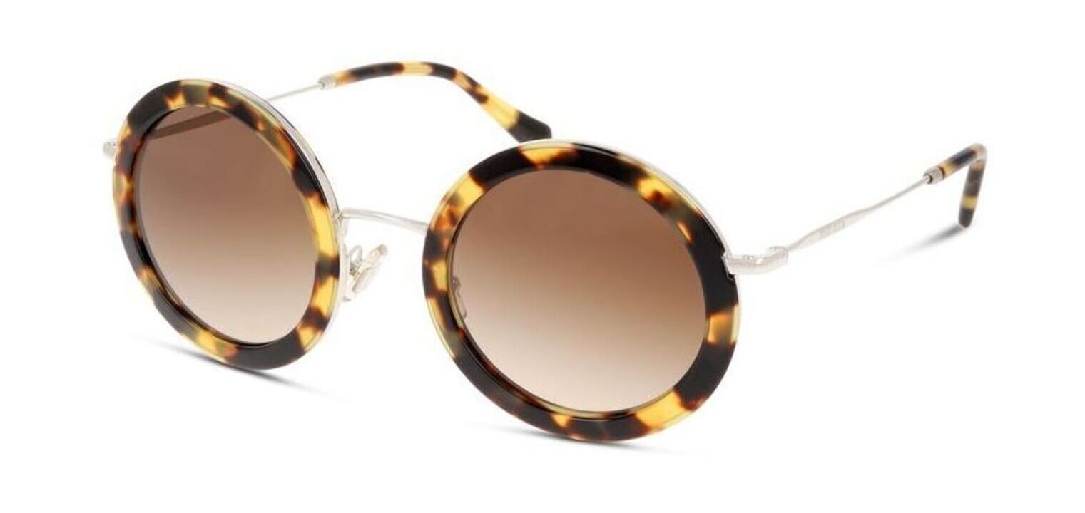 Lunettes de soleil Miu Miu Ronde 0MU 59US Ecaille pour Femme Visilab