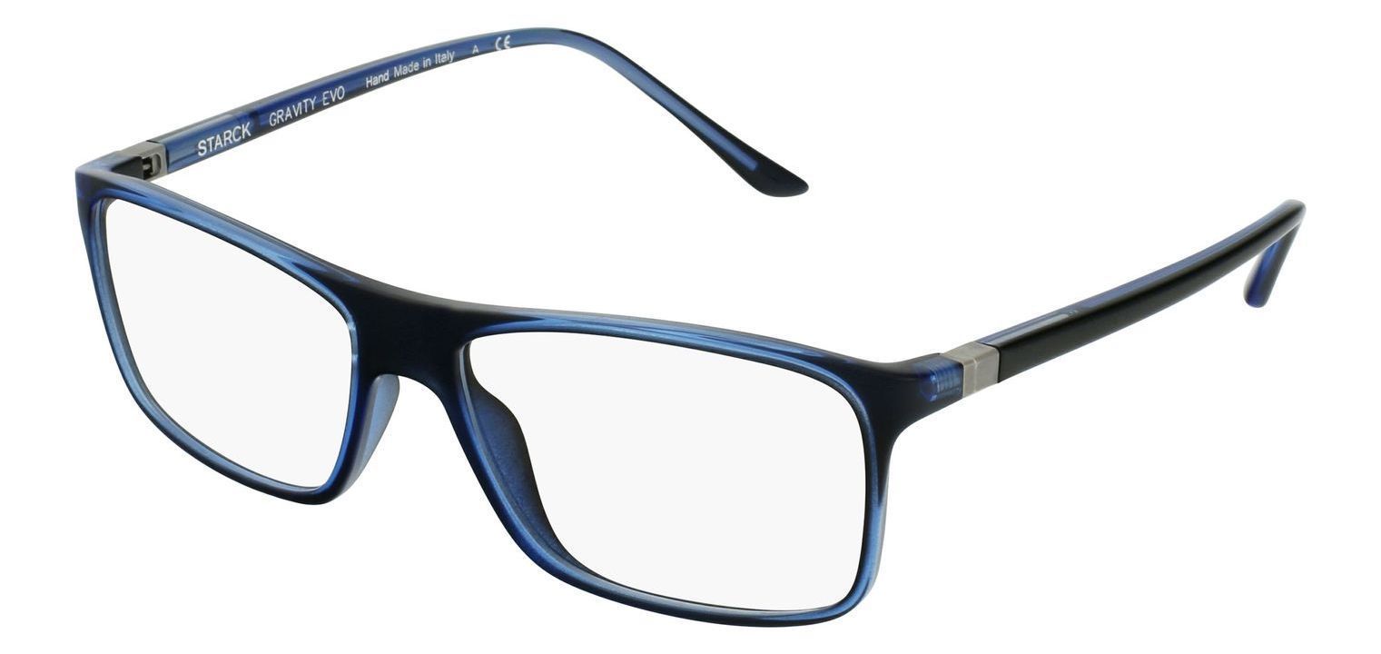 Philippe Starck Rechteckig Brillen 0SH1365X Blau für Herr