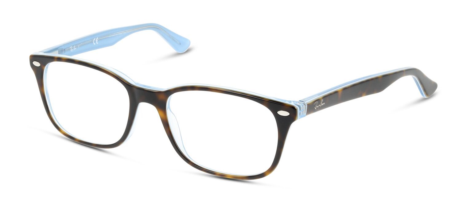 Ray-Ban Rechteckig Brillen 0RX5375 Havana für Damen/Herren