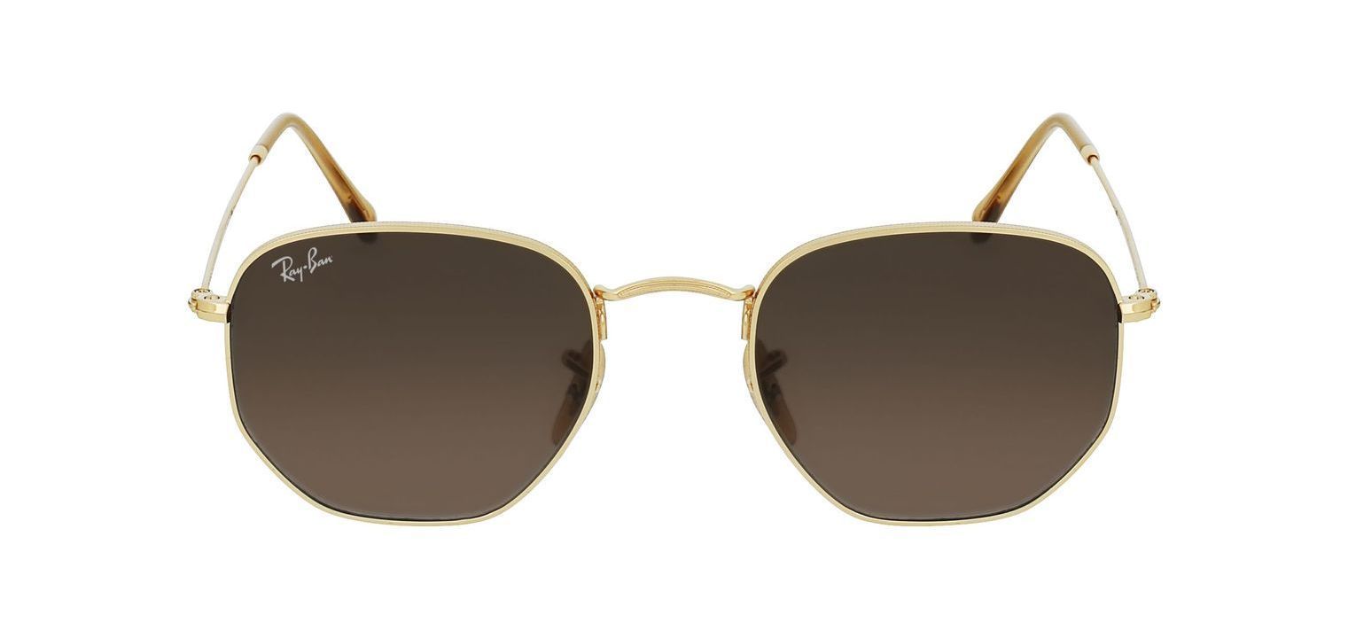 Ray-Ban Rectangle Sunglasses 0RB3548N Gold for Unisex