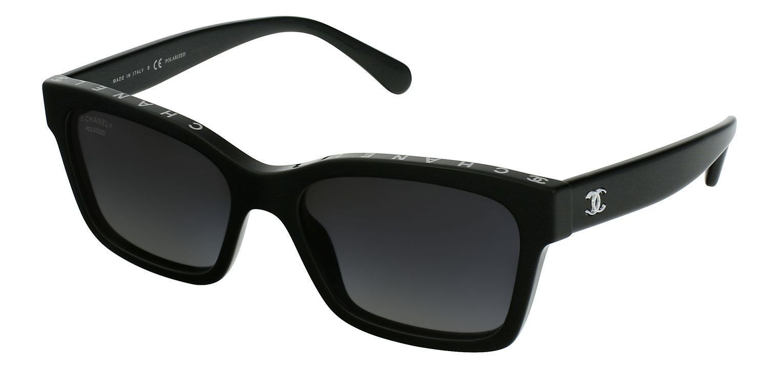Chanel Rectangle Sunglasses CH5417 Black for Woman