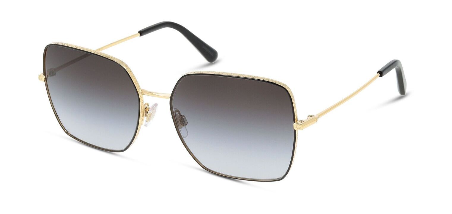 Dolce & Gabbana Rectangle Sunglasses 0DG2242 Gold for Woman