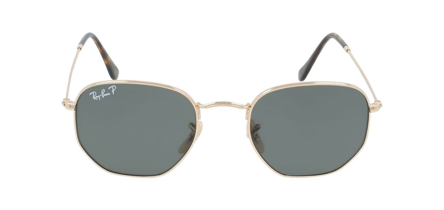 Ray-Ban Rectangle Sunglasses 0RB3548N Gold for Unisex