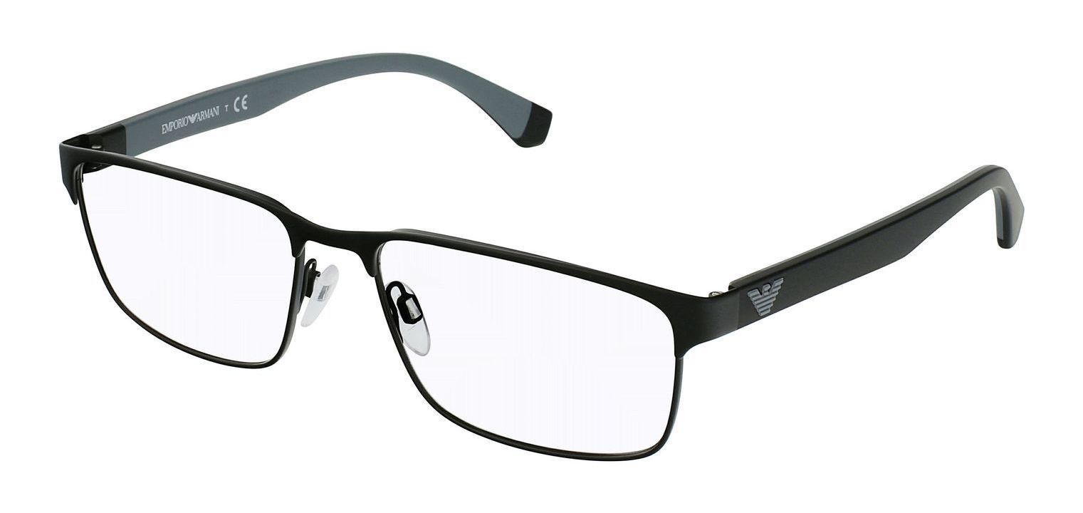 Emporio Armani Rectangle Eyeglasses 0EA1105 Matt black for Man