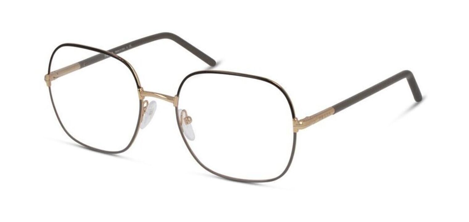 Prada Rechteckig Brillen 0PR 56WV Braun für Dame