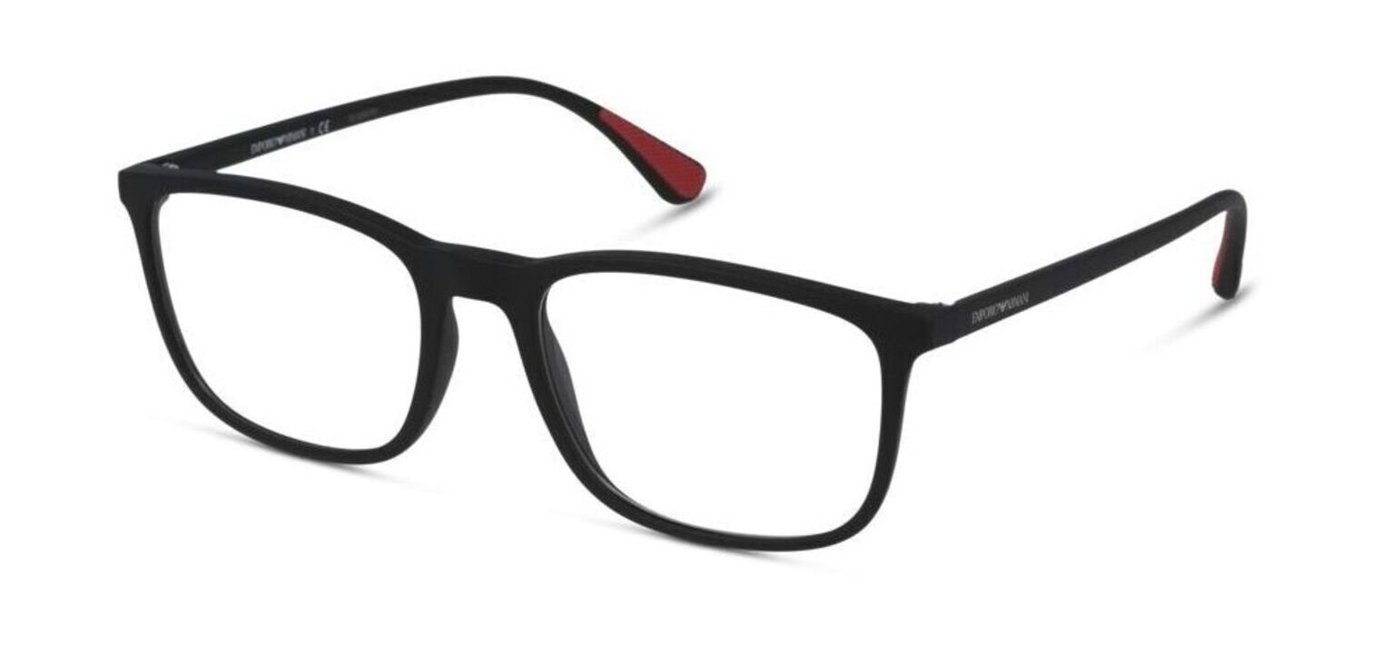 Emporio Armani Rechteckig Brillen 0EA3177 Mattschwarz für Herr