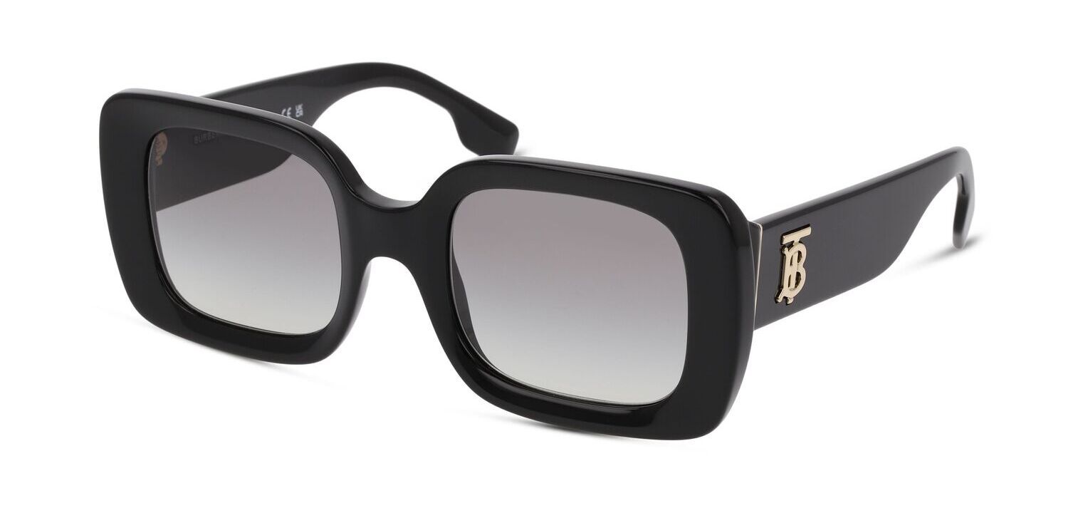Burberry Rechteckig Sonnenbrillen 0BE4327 Schwarz für Damen