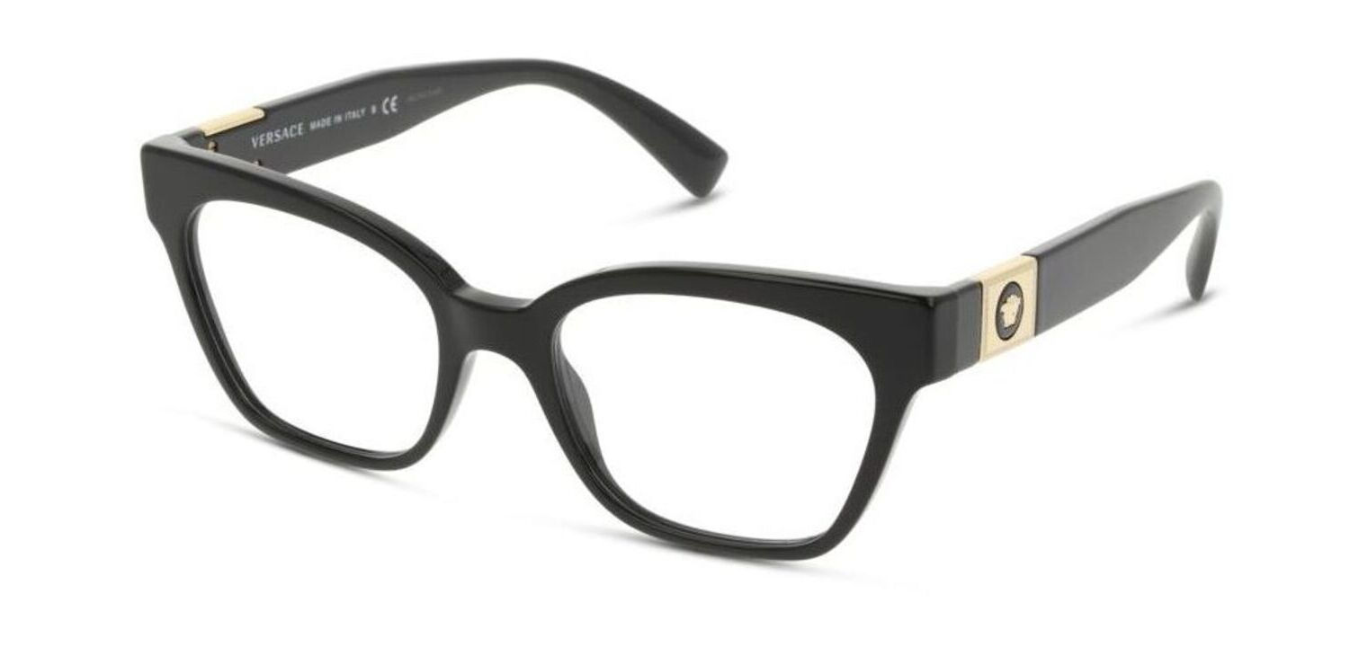 Versace Cat Eye Eyeglasses 0VE3294 Black for Woman