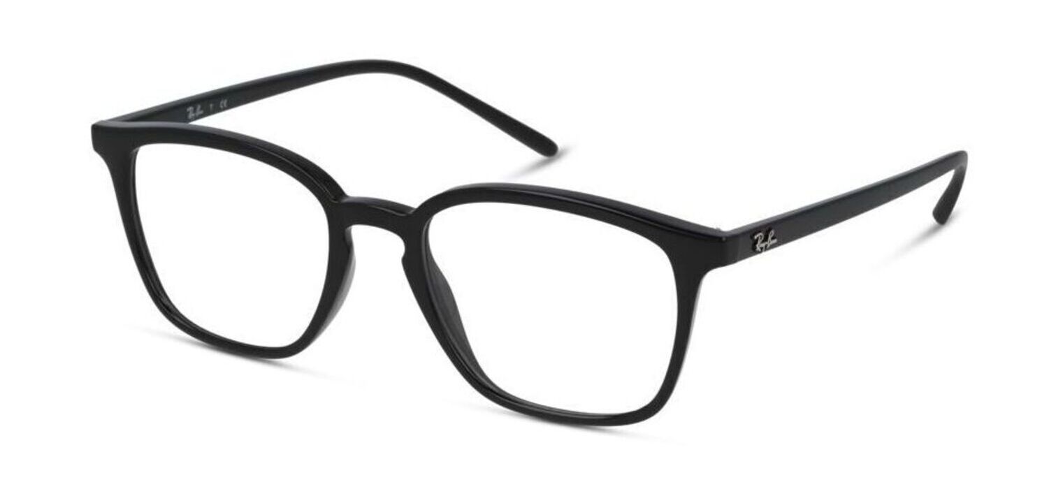 Ray-Ban Rechteckig Brillen 0RX7185 Schwarz für Herr-Dame