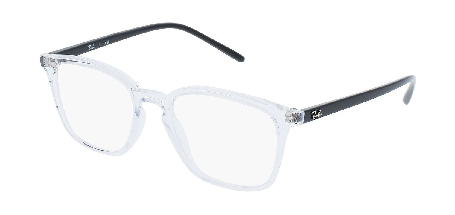 Ray-Ban Rechteckig Brillen 0RX7185 Transparent für Herr-Dame