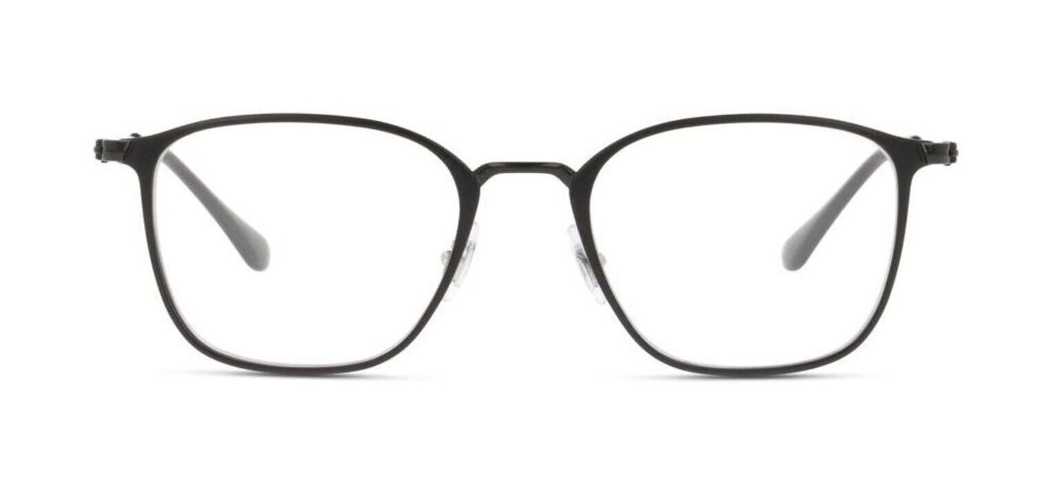 Lunettes de vue Ray-Ban Rectangle 0RX6466 Noir mat pour Homme-Femme