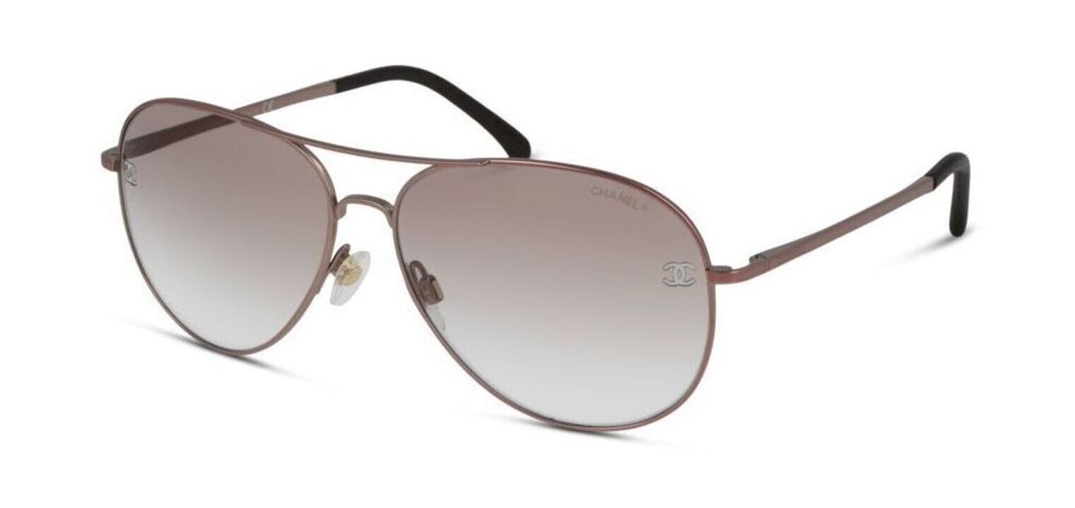 Chanel 4189TQ C117/13 Pink Gold Pilot Sunglasses