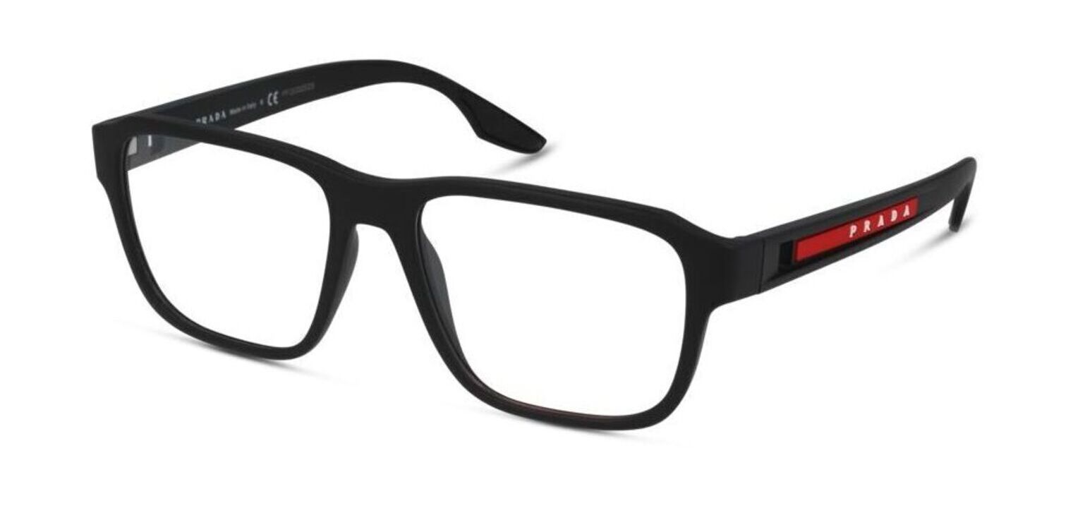 Prada Linea Rossa Rechteckig Brillen 0PS 04NV Schwarz für Herr
