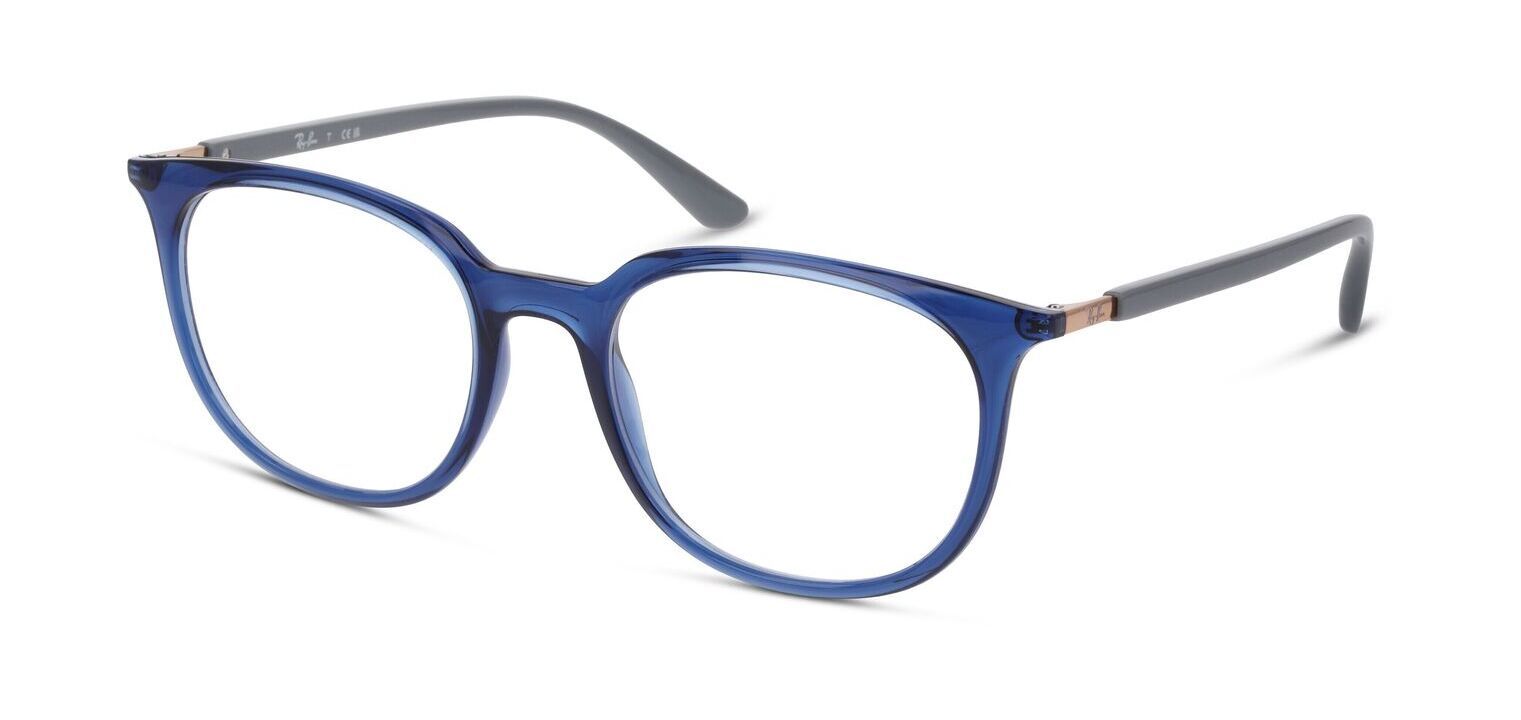 Ray-Ban Rectangle Eyeglasses 0RX7190 Blue for Unisex